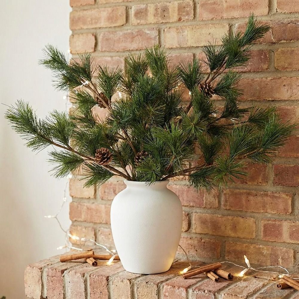 Home Office Layout - Ranting Pinus Buatan Realistis dengan Buah