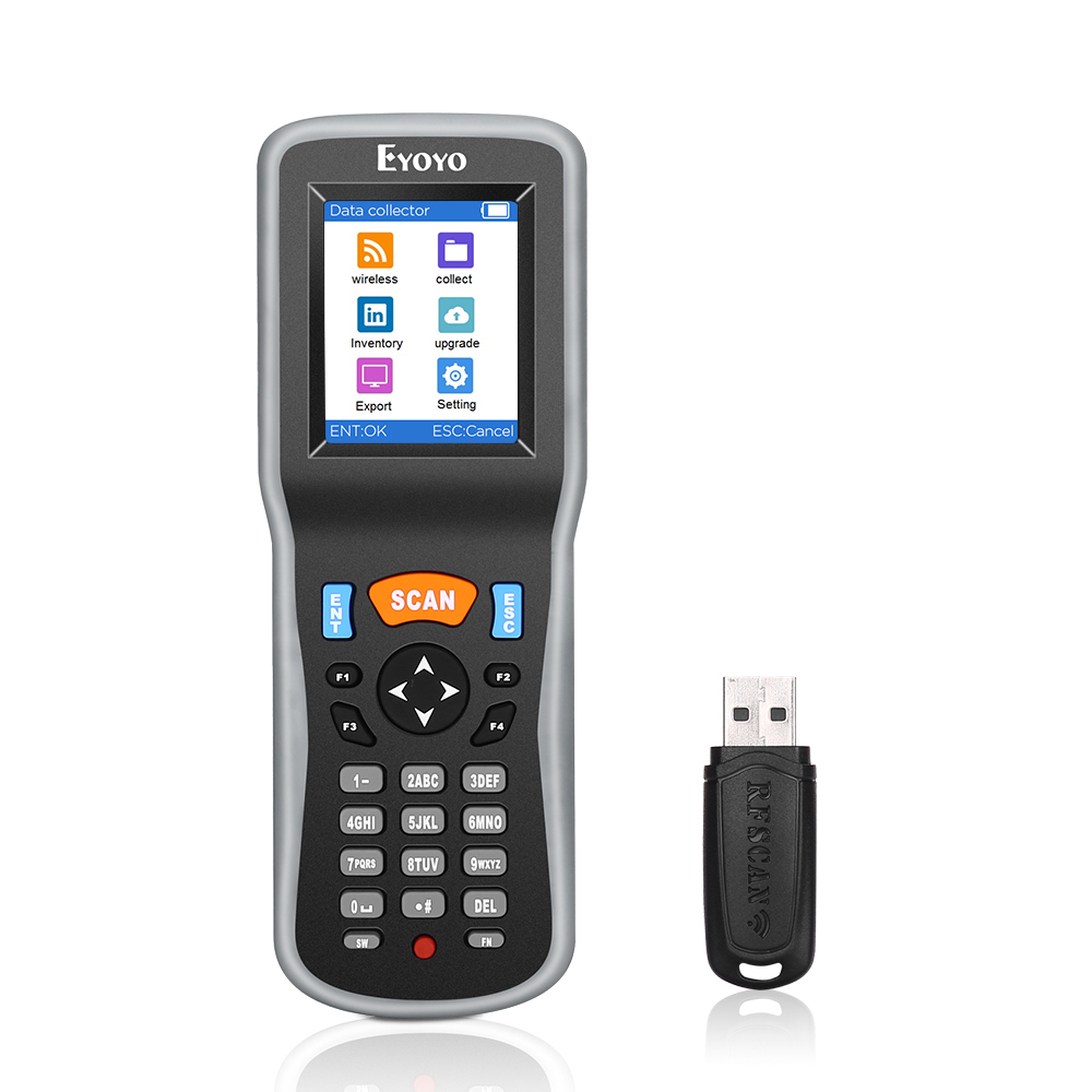 Document Scanner Portable - Eyoyo pemindai kode batang nirkabel 1D,
