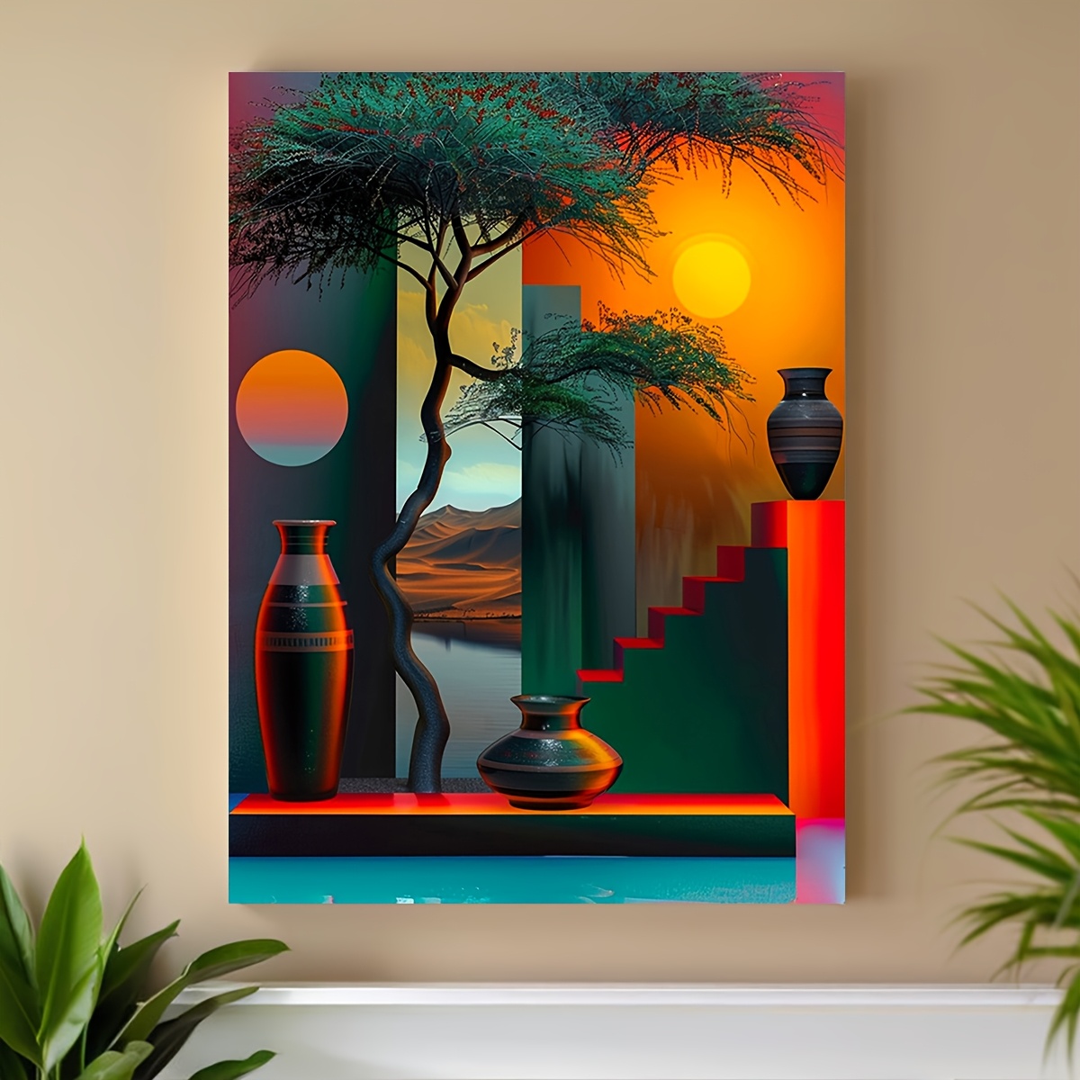 Home Office Room Inspiration - 2D Datar, 1 buah Kanvas Seni