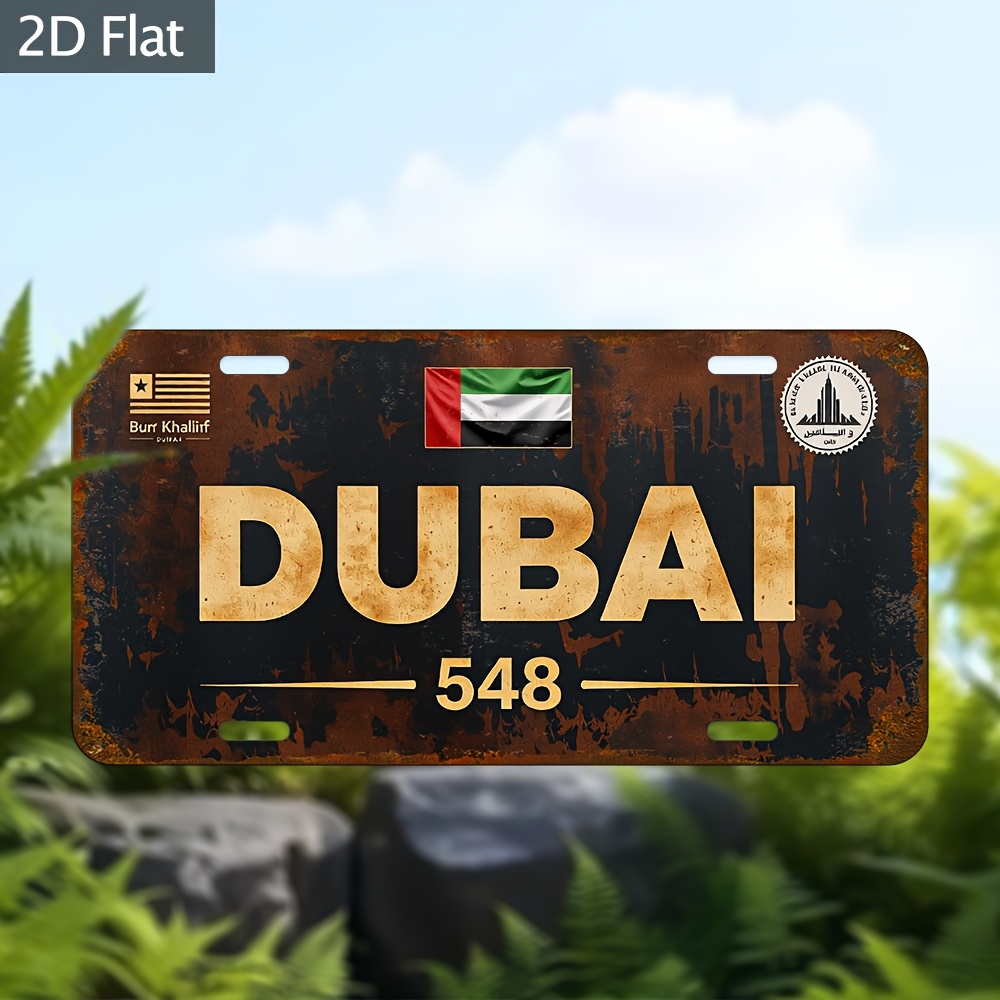 Home Office Dubai - Hiasan Dinding Berbentuk Plat Nomor Kendaraan