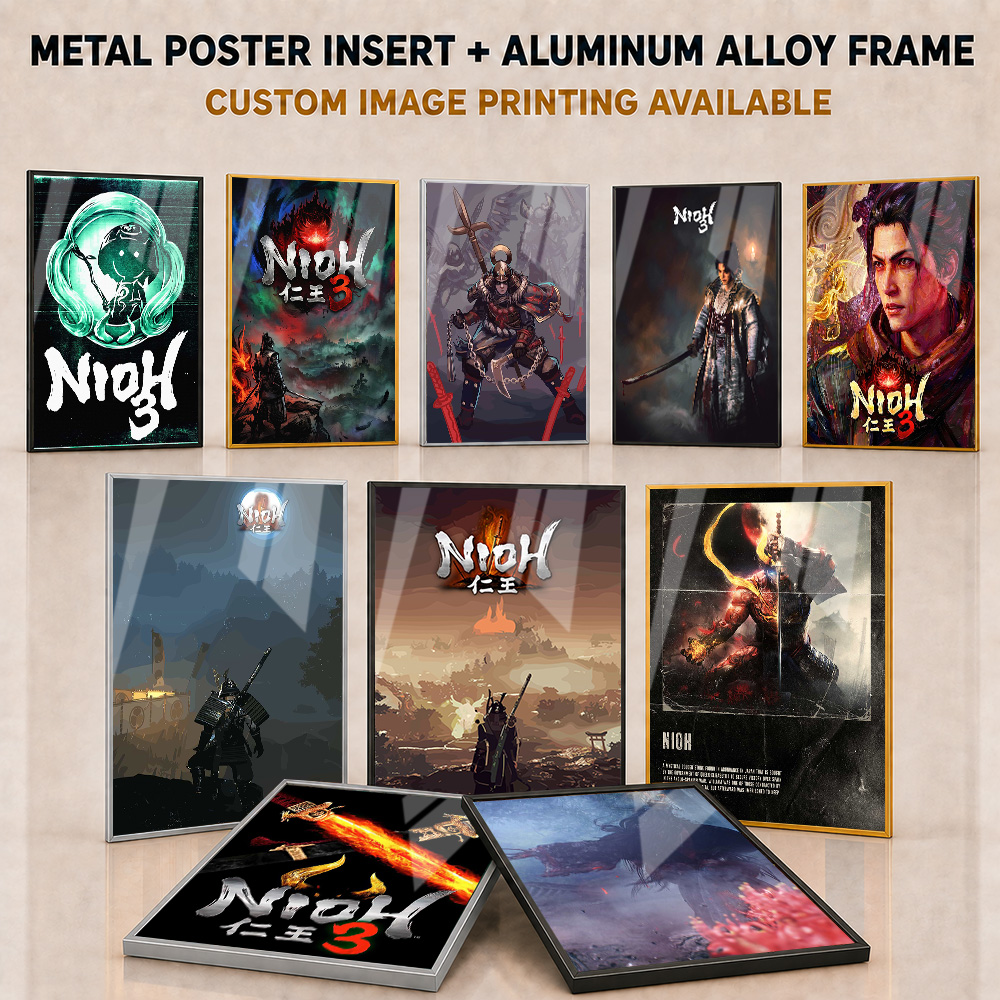 Home Office Room Inspiration - Poster Logam Nioh dengan Bingkai Paduan