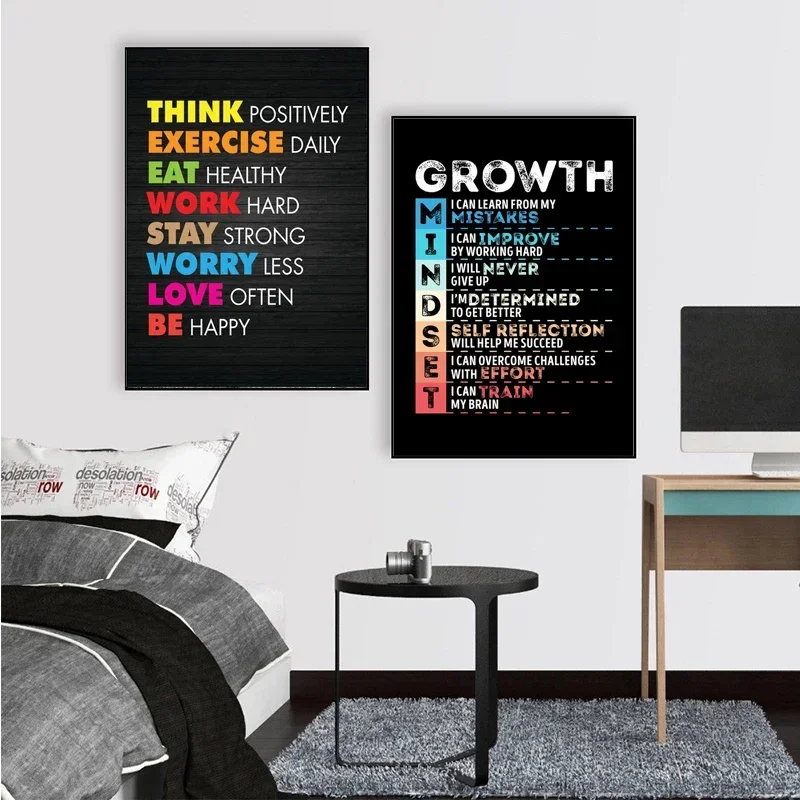 Lukisan Kanvas dengan Kutipan  - Home Office Room Inspiration ulasan dan harga