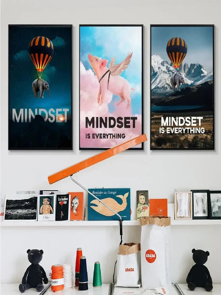 Lukisan Kanvas dengan Kutipan  - Home Office Room Inspiration ulasan dan harga