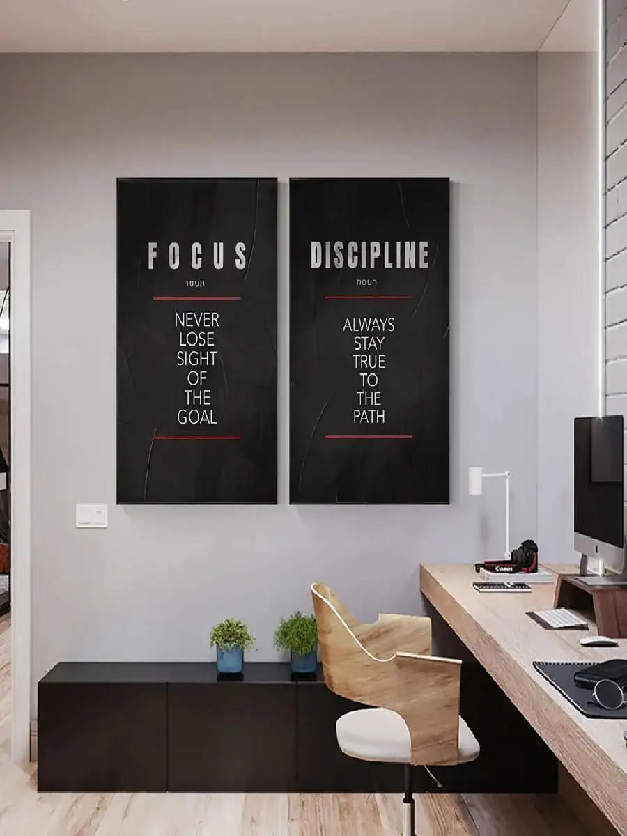 Poster Definisi Disiplin dan F - Home Office Room Inspiration ulasan dan harga