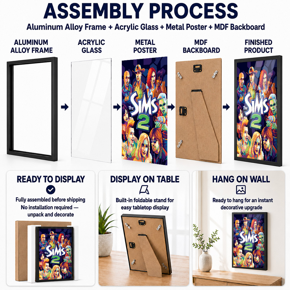 Poster Logam The Sims dengan B - Home Office Room Inspiration ulasan dan harga