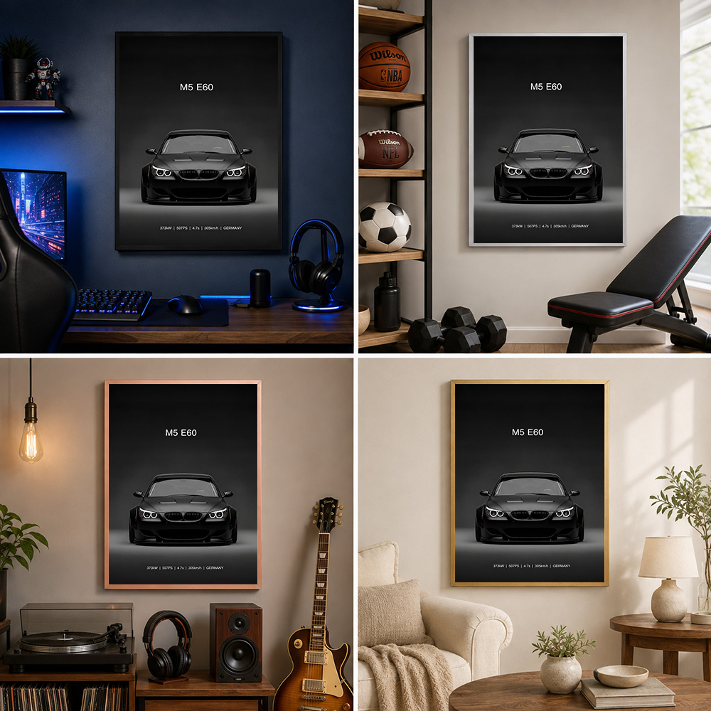 Poster Logam Mobil M5 E60 Warn - Home Office Or ulasan dan harga