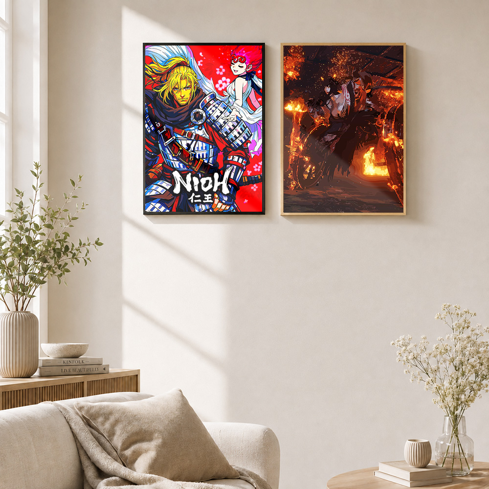 Poster Logam Nioh dengan Bingk - Home Office Room Inspiration ulasan dan harga