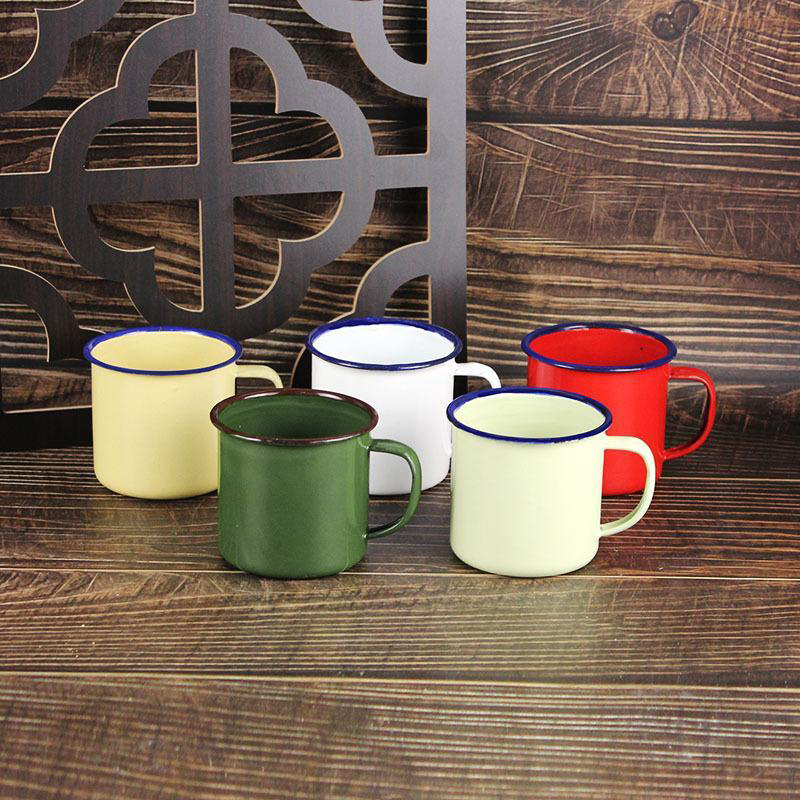 Mug Minum Enamel Tahan Lama de - Home Office Logo ulasan dan harga