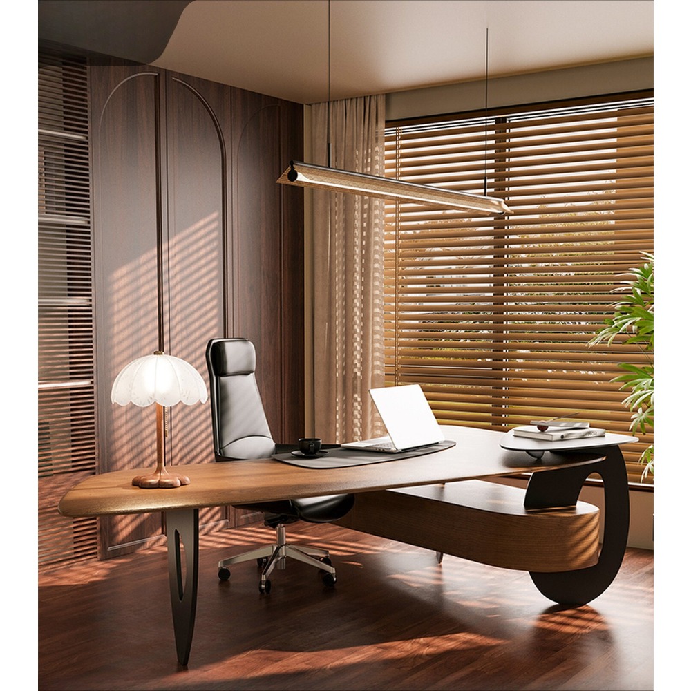 Meja Kantor Eksekutif Kayu Pin - Home Office Work Table ulasan dan harga