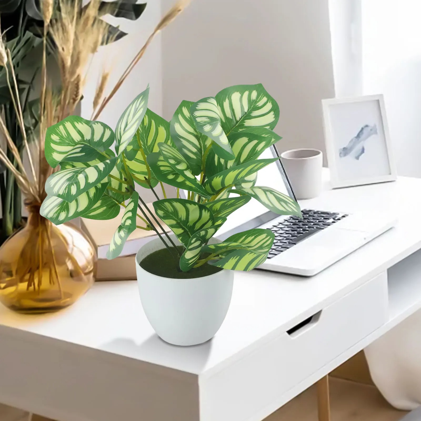 1 Buah Pot Tanaman Dedaunan Bu - Home Office Layout ulasan dan harga