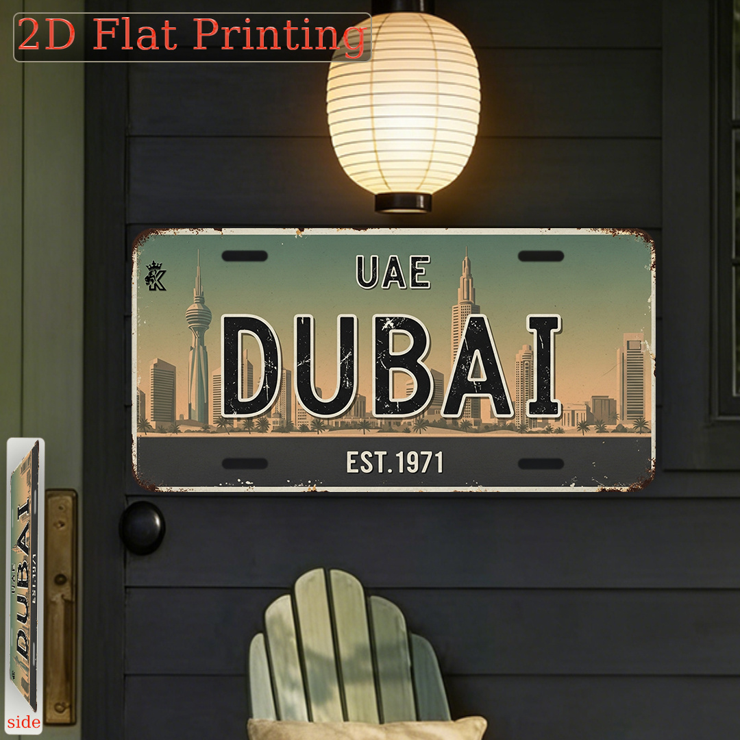 Dubai UEA EST.1971 Papan Nomor - Home Office Dubai ulasan dan harga