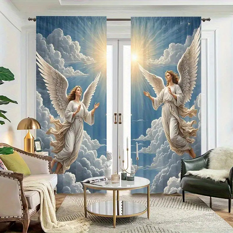 2pc Tirai Angel & Blue Sky, Sh - Home Office Room Inspiration ulasan dan harga